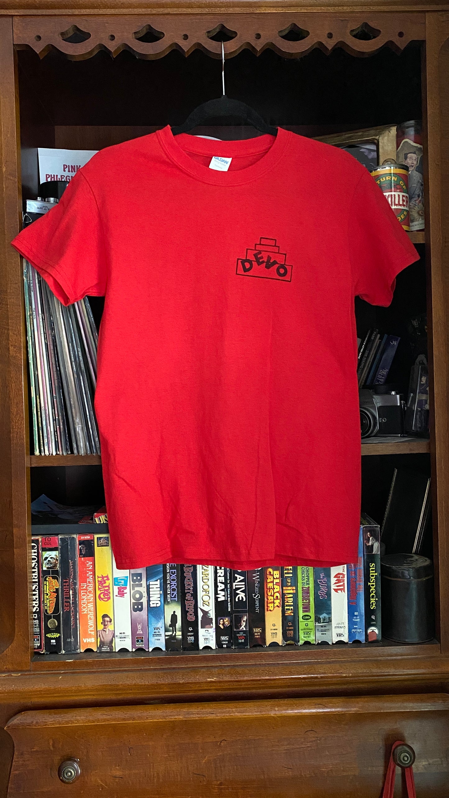 DEVO block printed shirt S