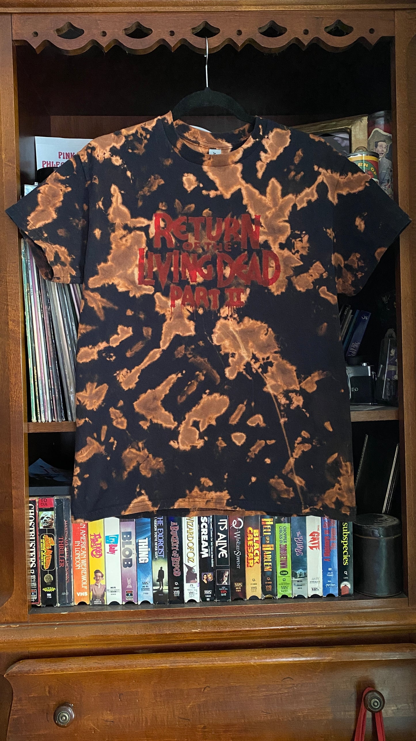 Return of the Living Dead Part II bleach dye shirt M
