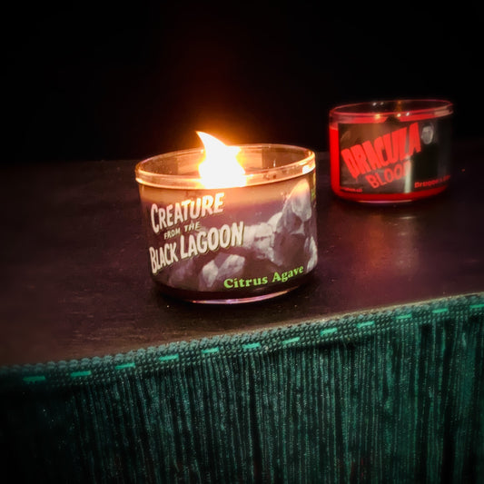 Creature from the Black Lagoon Citrus Agave Coconut Soy Blend Wooden Wick Candle