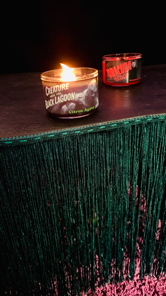 Creature from the Black Lagoon Citrus Agave Coconut Soy Blend Wooden Wick Candle