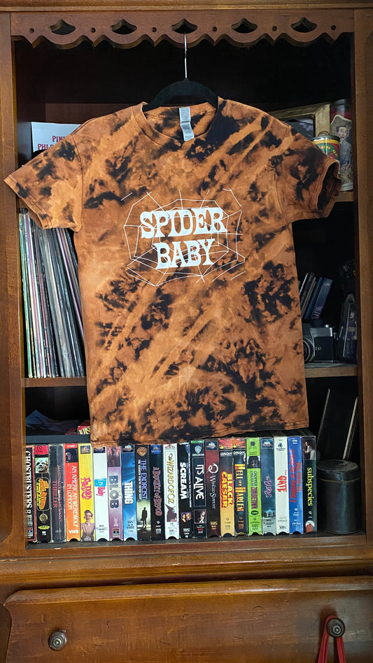 Spider Baby bleach dye shirt S