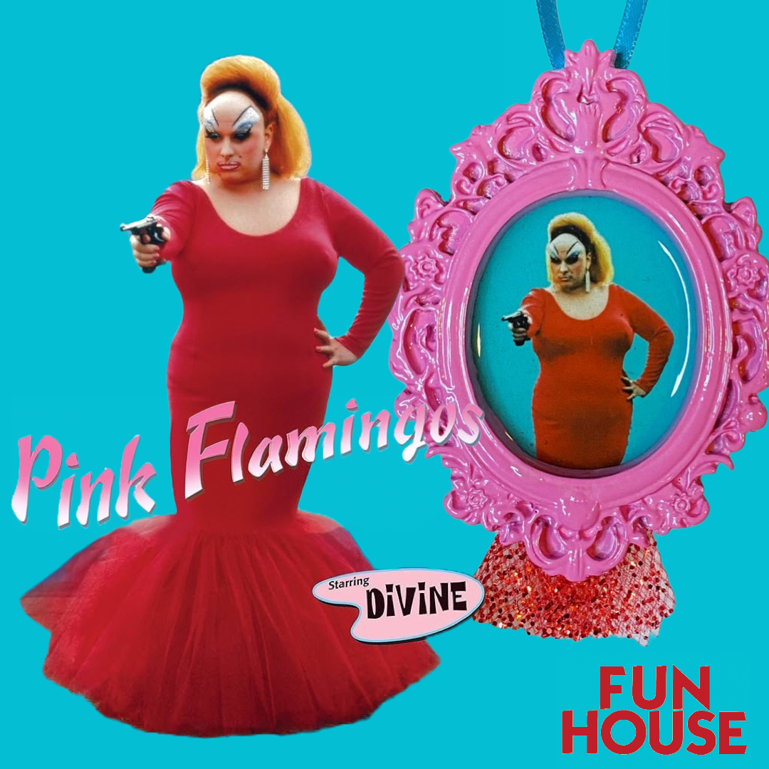Pink Flamingos Divine Ornament